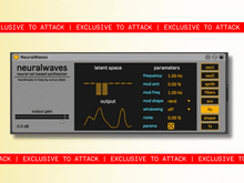 A gif of a Max For Live device called NerualWaves with an exclusive promotion banner.