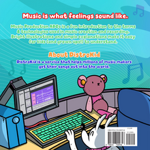 The blurb of DistroKid's Music Production ABCs book 
