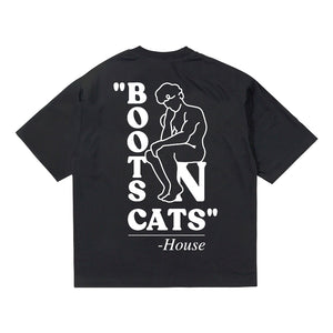 front-view-of-t-shirt-with-large-back-boots-n-cats-screenprint