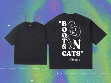 dual-front-and-back-view-of-boots-n-cats-t-shirt