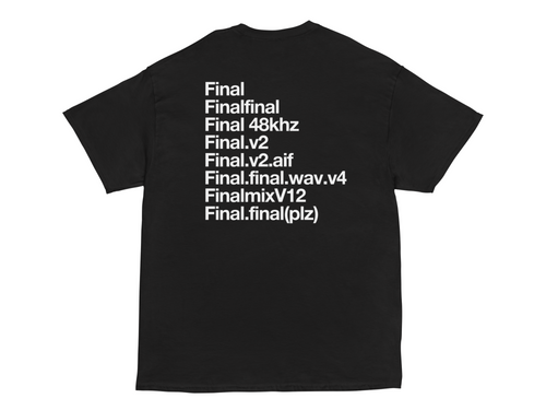 A mock-up showing the back of a t-shirt.