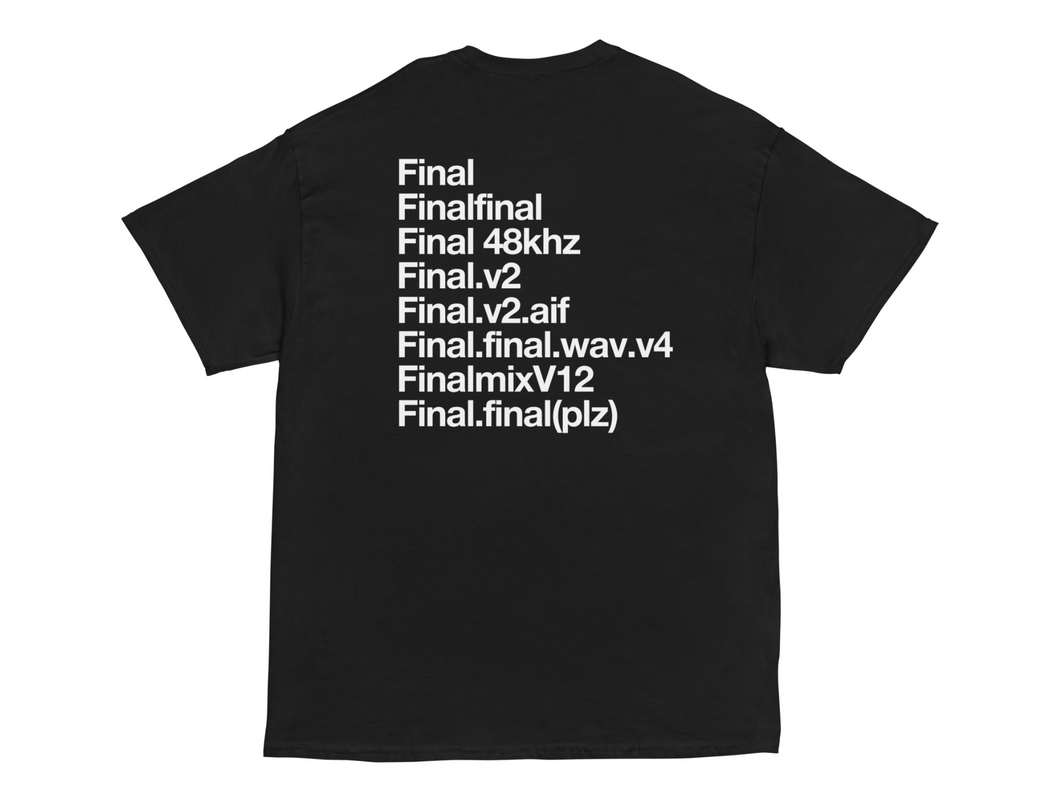 A mock-up showing the back of a t-shirt.