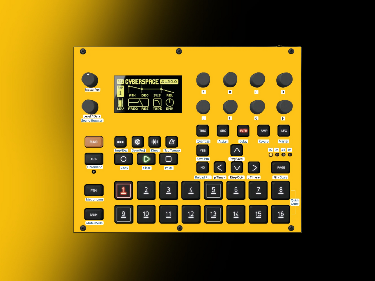An Elektron Digitakt skin mockup 