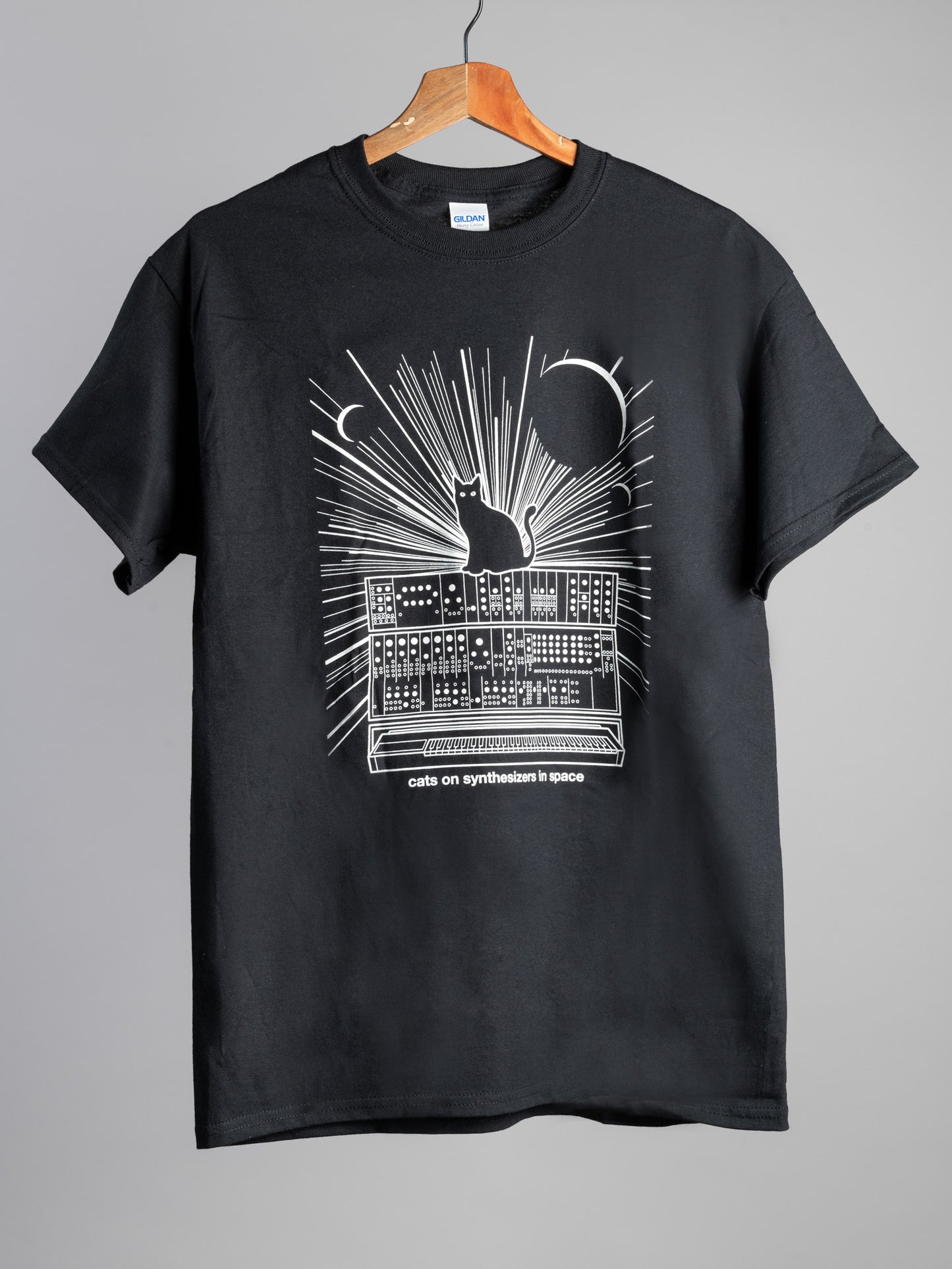 Cats on Synthesizers in Space - Glow In The Dark T-Shirt