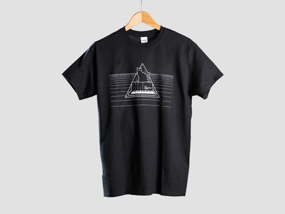 Cats On Synthesizers In Space - Black T-Shirt