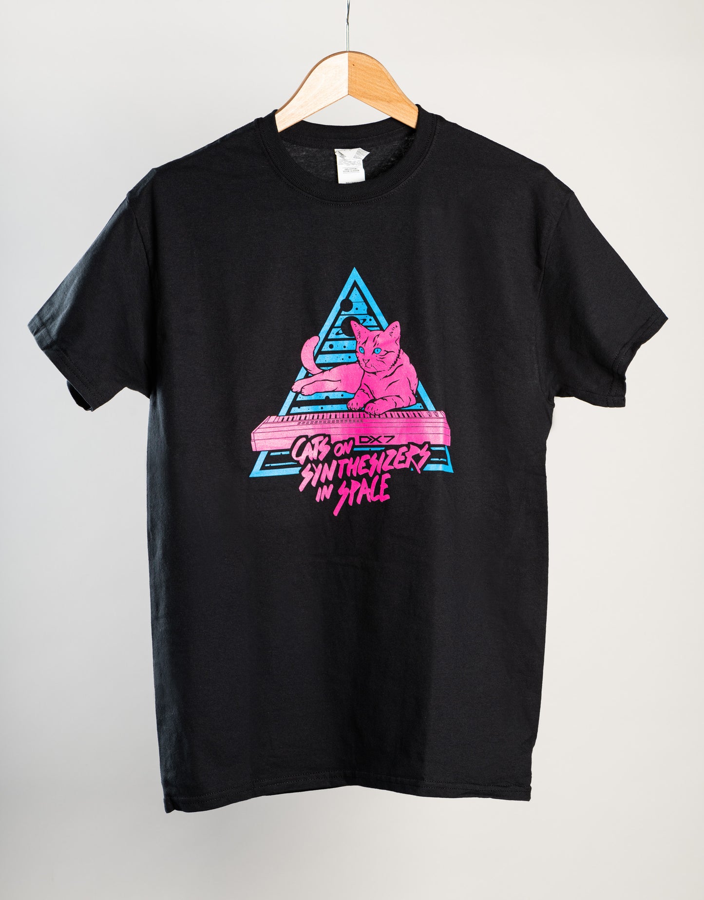 Cats On Synthesizers In Space - Neon T-Shirt