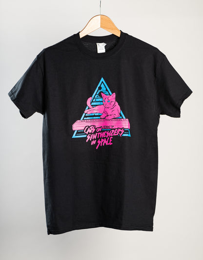 Cats On Synthesizers In Space - Neon T-Shirt