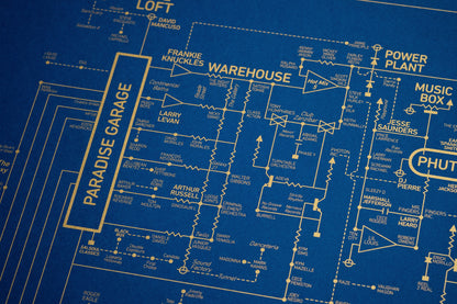 Acid House Love Blueprint - A History of Dance Music and Rave Culture (Blue)