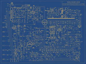 Acid House Love Blueprint - A History of Dance Music and Rave Culture (Blue)