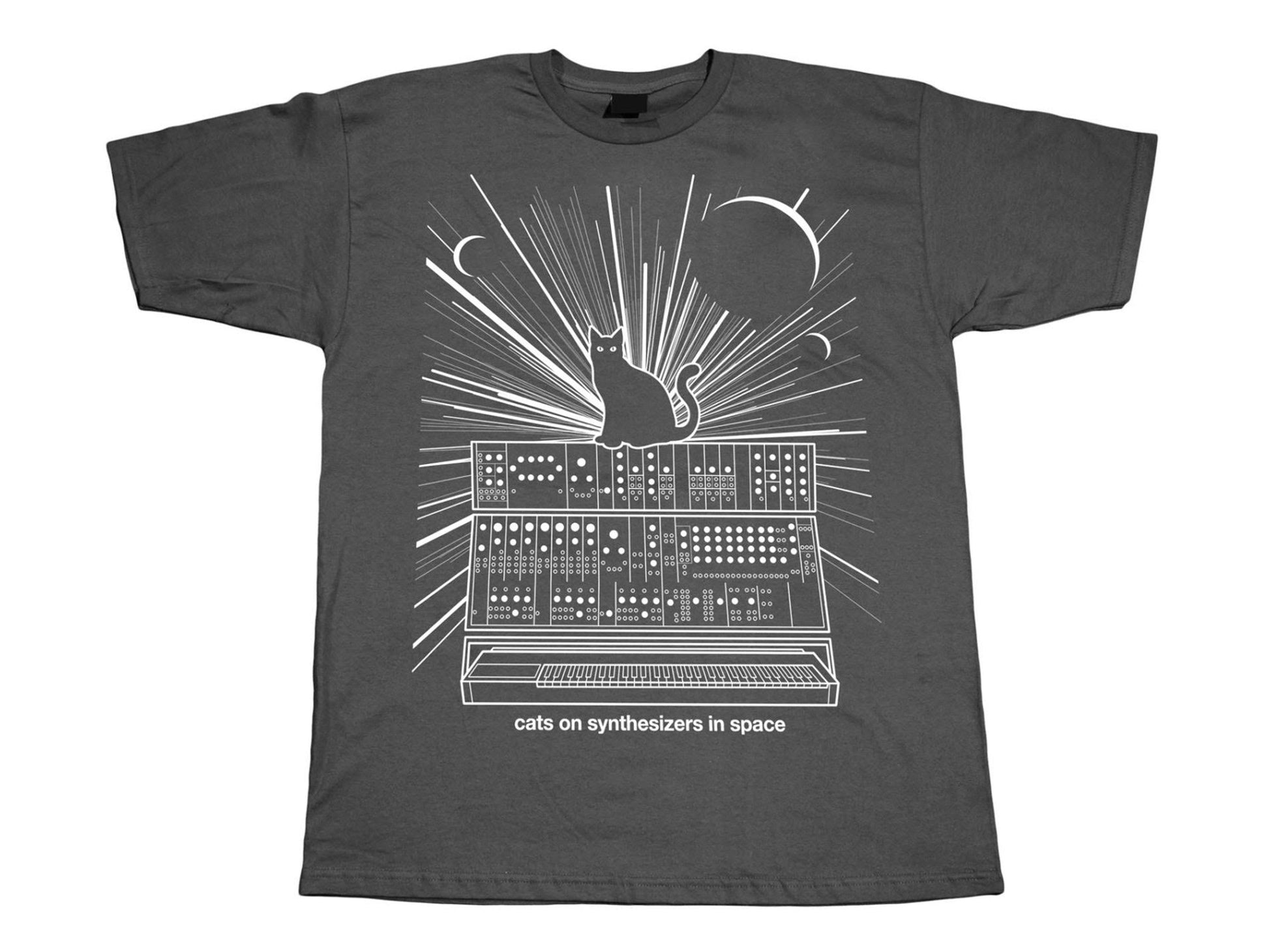 Cats On Synthesizers In Space - Grey T-Shirt