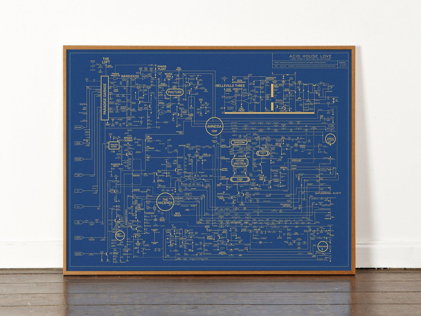 Acid House Love Blueprint - A History of Dance Music and Rave Culture (Blue)